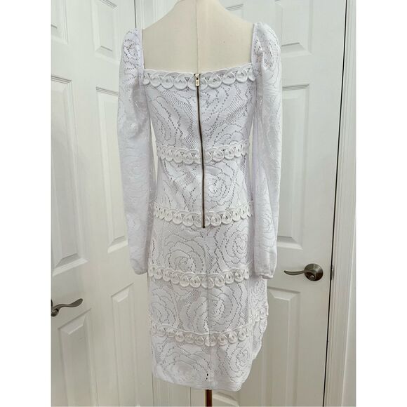 Lilly Pulitzer Zoella White Dress Bungalow Blossom Lace Dress 4 - Picture 3 of 6